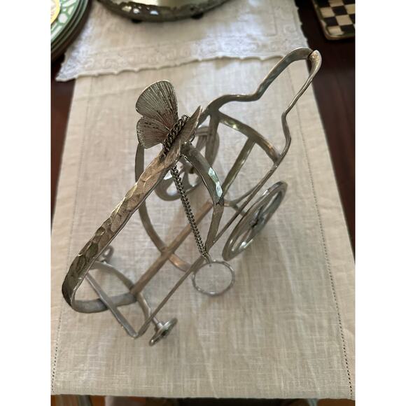 Vintage Michale Aram Wine holder carriage silver butterfly rare - Picture 11 of 16